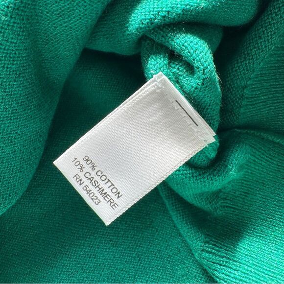 Banana Republic Green V-Neck Cashmere Blend Sweater Size Medium - Picture 6 of 7